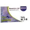 GUANTE LN LATEX C/POLVO T-M (100unid)